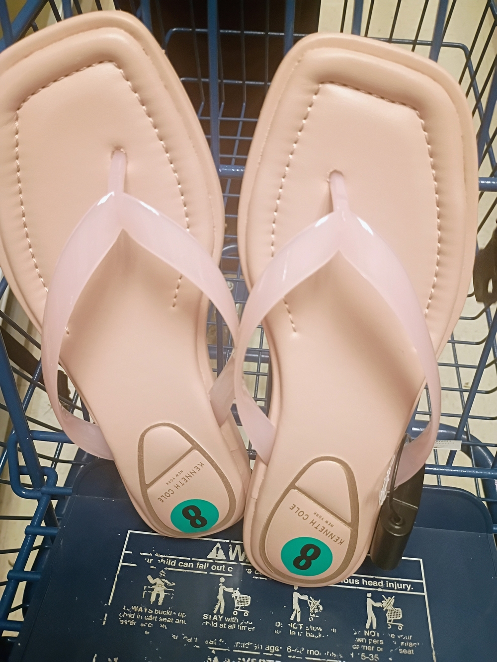 Kenneth Cole Women's Blush Jelly Square-Toe Flip Flops